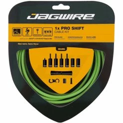Kit De Câble De Vitesse Jagwire Pro 1x -Vélos enfr Jagwire Pro 1x Shift Kit Gear Cables Green PCK552 2