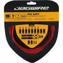 Jagwire Pro Shift Kit 20 Jagwire Pro Shift Kit -Vélos enfr Jagwire Pro Shift Kit Gear Cables Red NotSet PCK304 0