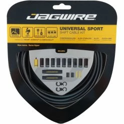 Câbles De Dérailleur Jagwire Hyper Teflon -Vélos enfr Jagwire Universal Sport Gear Cable Kit Gear Cables Grey NotSet JGC03IG