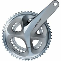 Pédalier Shimano 105 R7000 (11 Vitesses) -Vélos enfr Shimano 105 R7000 Double Chainset 11 Speed Internal Silver FCR7000C26S